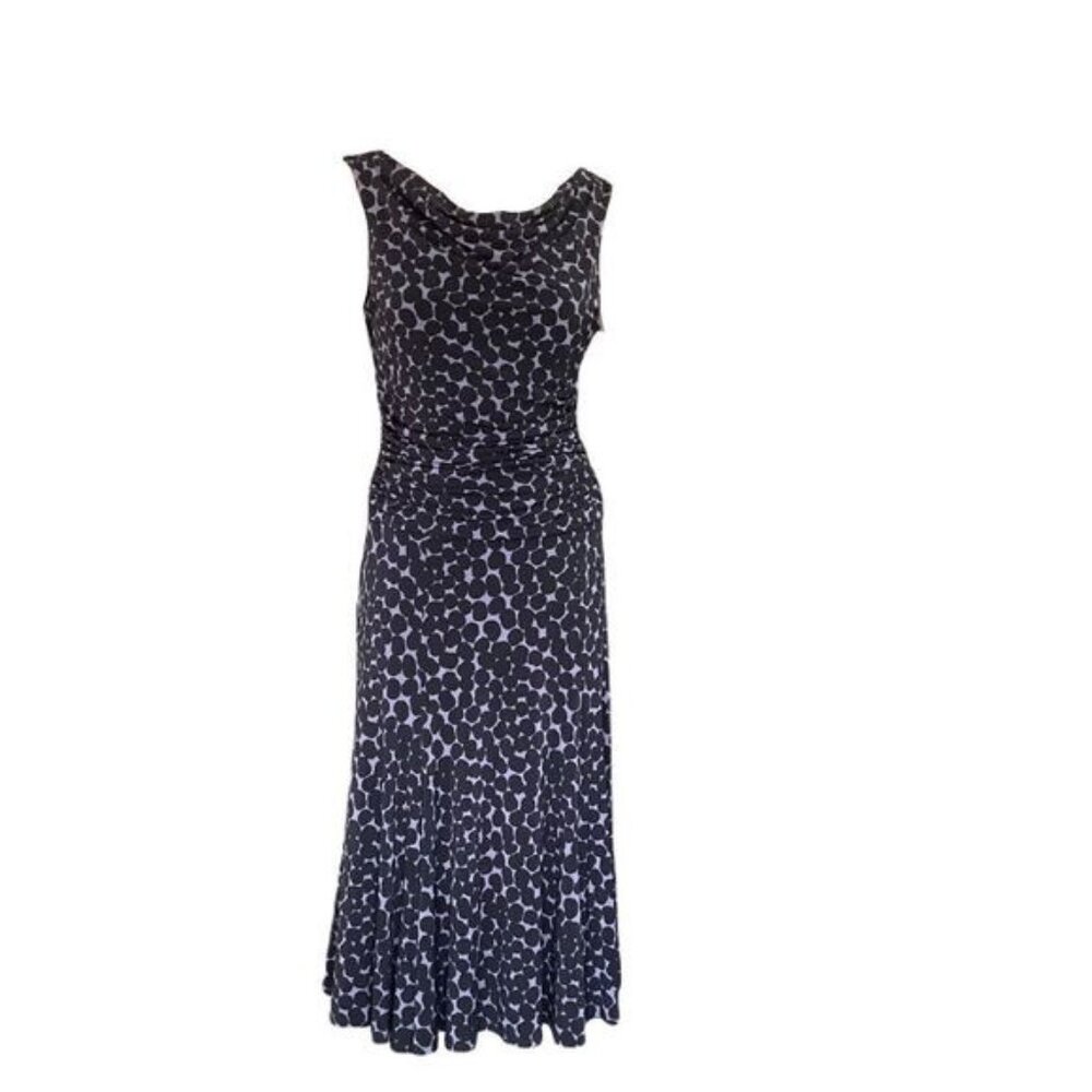 Jones New York Sleeveless Drape Neck‎ Midi Dress Size 4